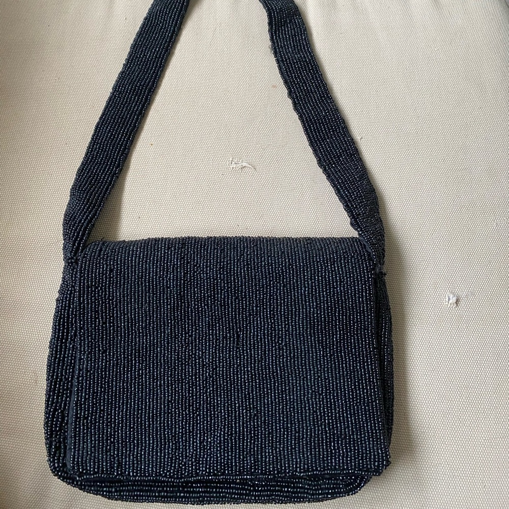 Beaded texture mini shoulder bag